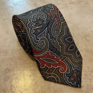 100% Silk Paisley Men’s Neck Tie Liberty Of London Made In USA 58” Length